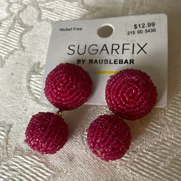 New On Cards Sugarfix Baublebar Beaded Pierced Earrings Lot - Picture 2 of 5